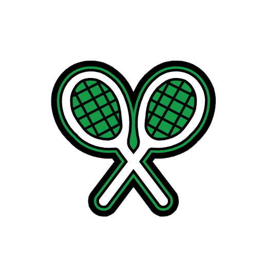 CROSSED TENNIS RAQUETS